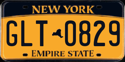 NY license plate GLT0829