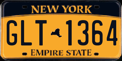 NY license plate GLT1364
