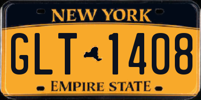 NY license plate GLT1408