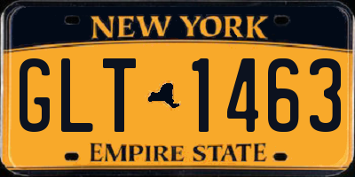 NY license plate GLT1463