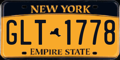 NY license plate GLT1778