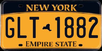 NY license plate GLT1882