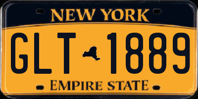 NY license plate GLT1889