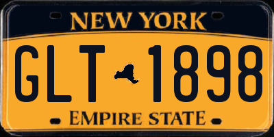 NY license plate GLT1898