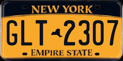 NY license plate GLT2307