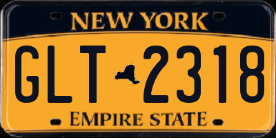 NY license plate GLT2318