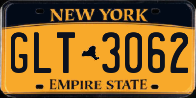 NY license plate GLT3062