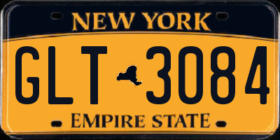 NY license plate GLT3084