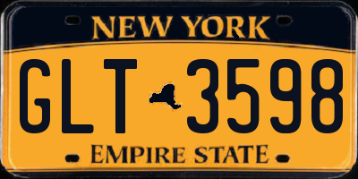 NY license plate GLT3598