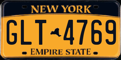 NY license plate GLT4769