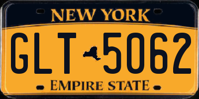NY license plate GLT5062
