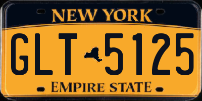 NY license plate GLT5125
