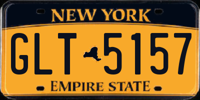 NY license plate GLT5157