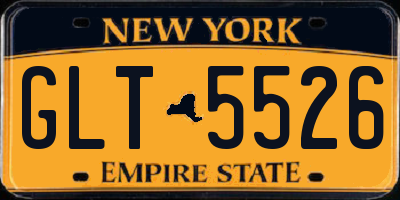 NY license plate GLT5526