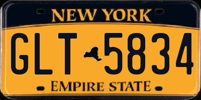 NY license plate GLT5834