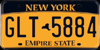 NY license plate GLT5884