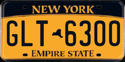 NY license plate GLT6300