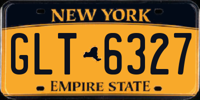 NY license plate GLT6327