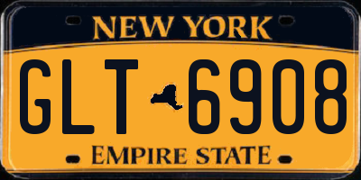NY license plate GLT6908
