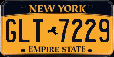 NY license plate GLT7229