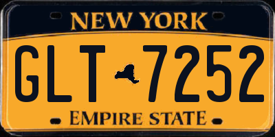 NY license plate GLT7252