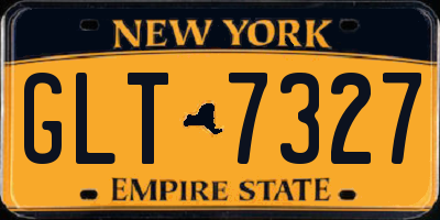 NY license plate GLT7327