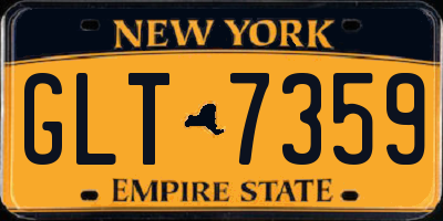 NY license plate GLT7359