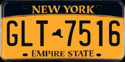NY license plate GLT7516