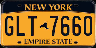 NY license plate GLT7660