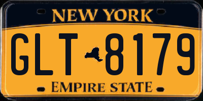 NY license plate GLT8179