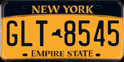 NY license plate GLT8545