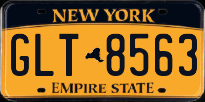 NY license plate GLT8563