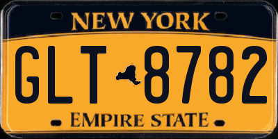 NY license plate GLT8782