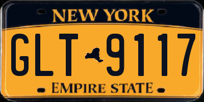NY license plate GLT9117