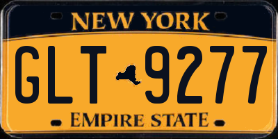 NY license plate GLT9277