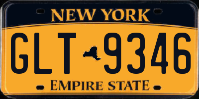 NY license plate GLT9346