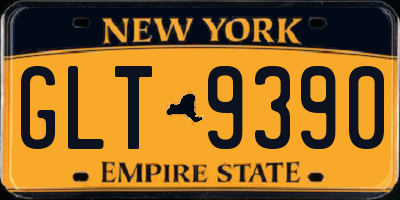NY license plate GLT9390