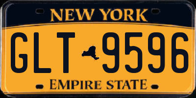 NY license plate GLT9596