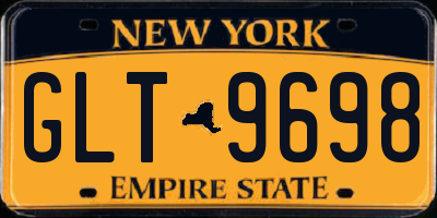 NY license plate GLT9698