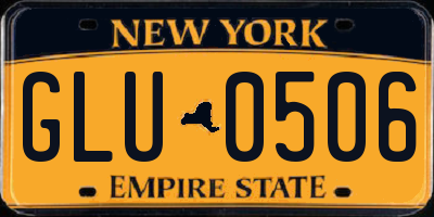 NY license plate GLU0506