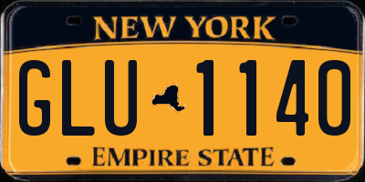 NY license plate GLU1140
