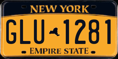 NY license plate GLU1281