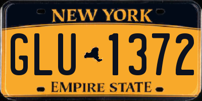 NY license plate GLU1372