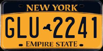NY license plate GLU2241