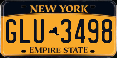 NY license plate GLU3498