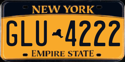 NY license plate GLU4222