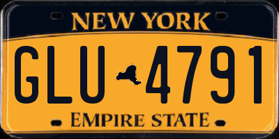 NY license plate GLU4791