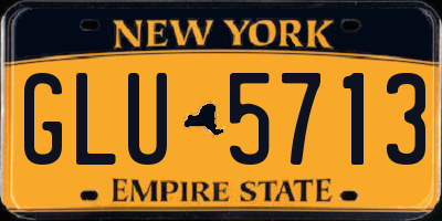 NY license plate GLU5713