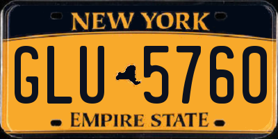 NY license plate GLU5760