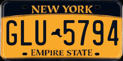 NY license plate GLU5794